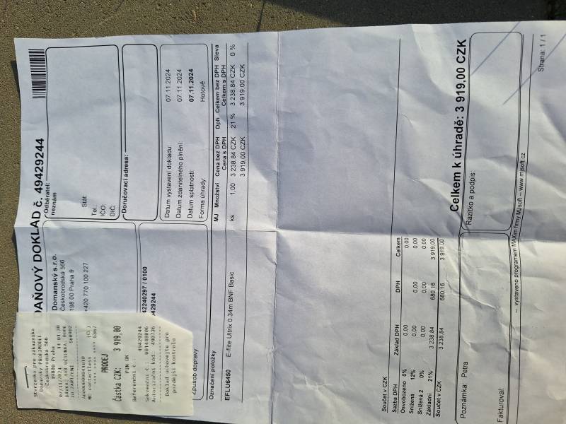 UMX Ultrix 0.34m BNF Basic + LED + baterie