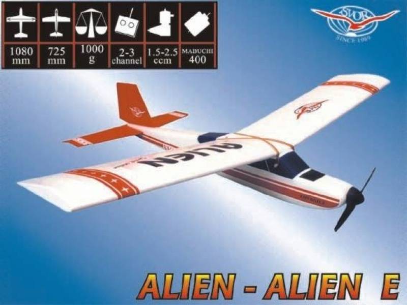 Stavebnice letadla ALIEN od Svoru s lamin. trupem!