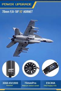 RC Letadlo JET FMS 70mm EDF F/A-18F V2 Super Horne